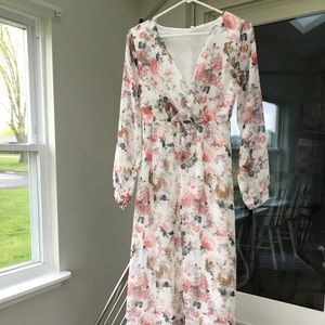 Floral long sleeve dress